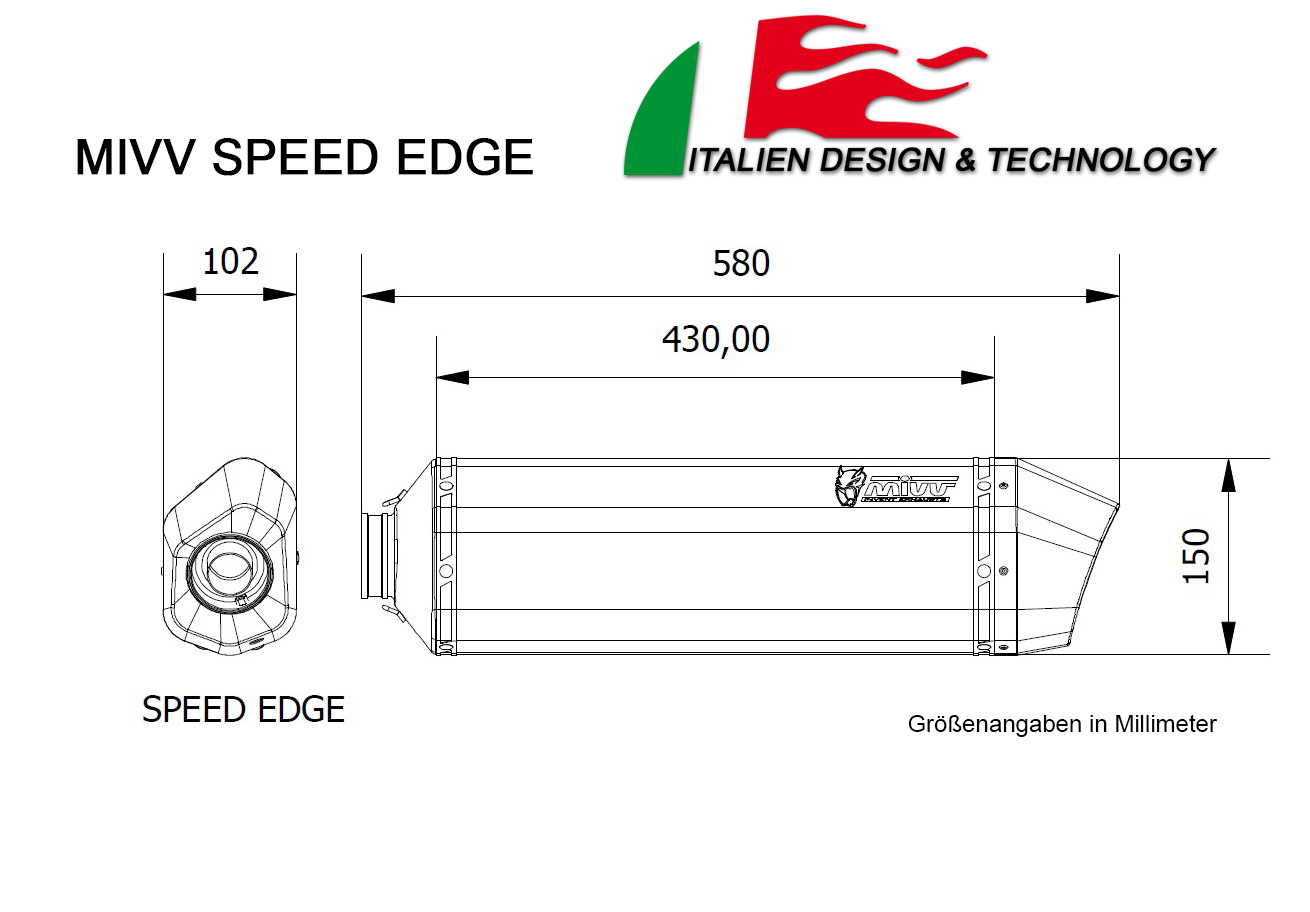 MIVV Ducati Speed Edge MONSTER 1200 Auspuff ab 2014